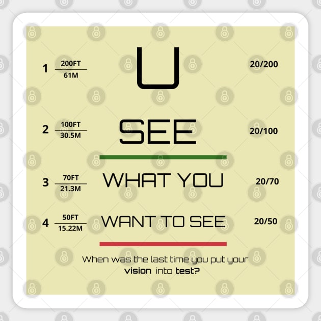 You see what you want to see! Sticker by C.Code